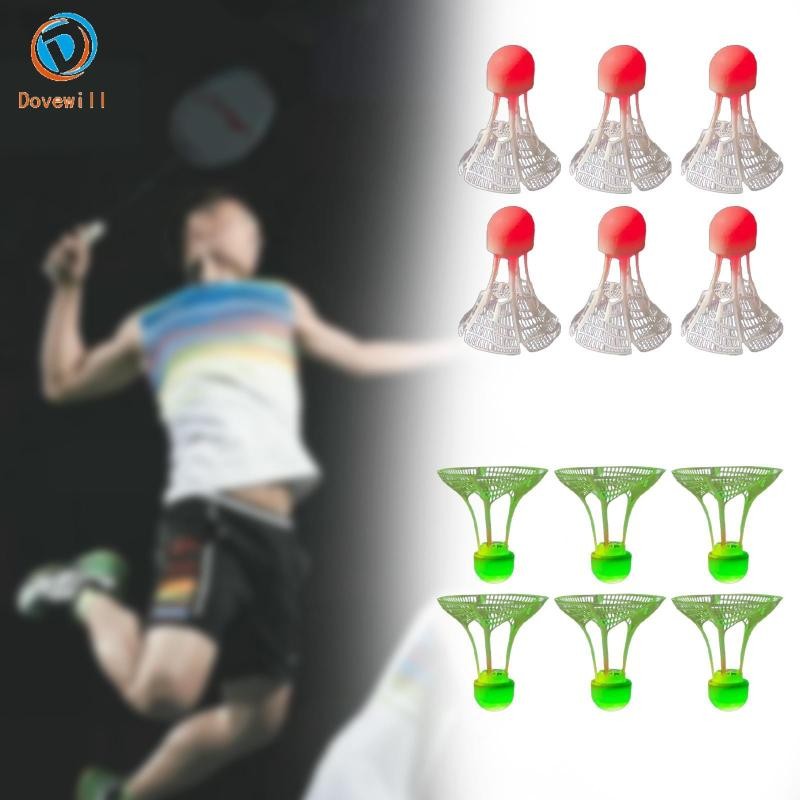Dovewill 6x Shuttlecocks with Light Light Up Badminton Shuttlecocks ...