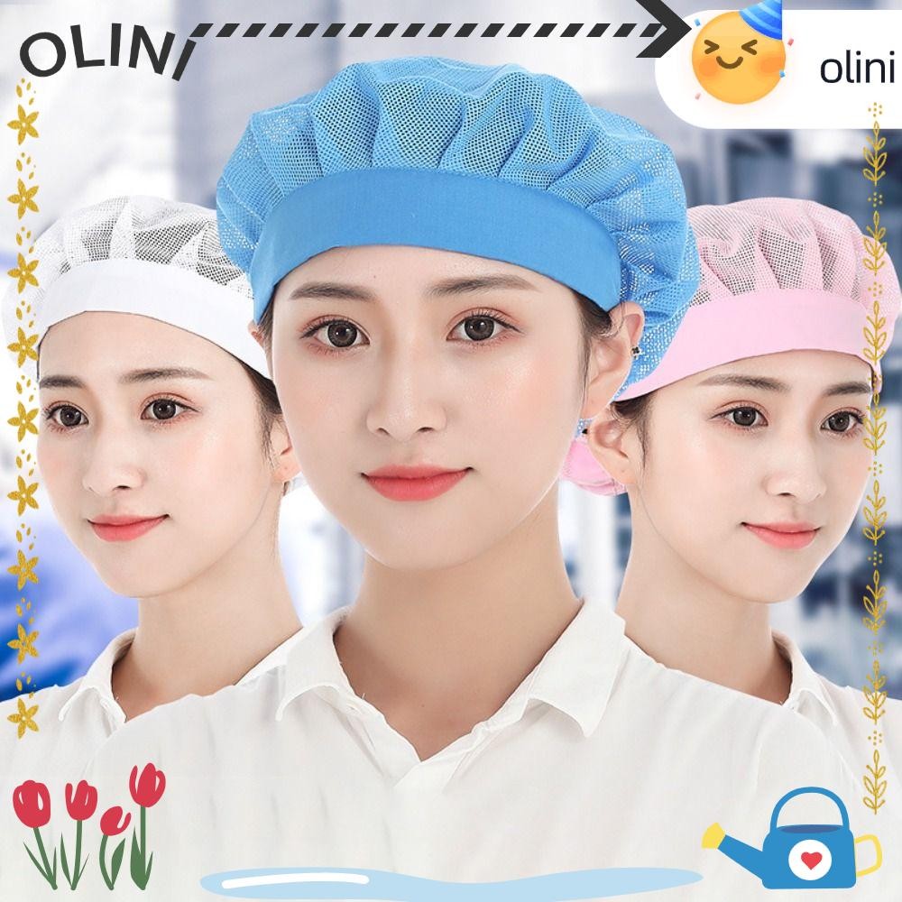OLINI Cook Hat, Work Headband Hair Nets Chef Cap, Chic Food Service ...