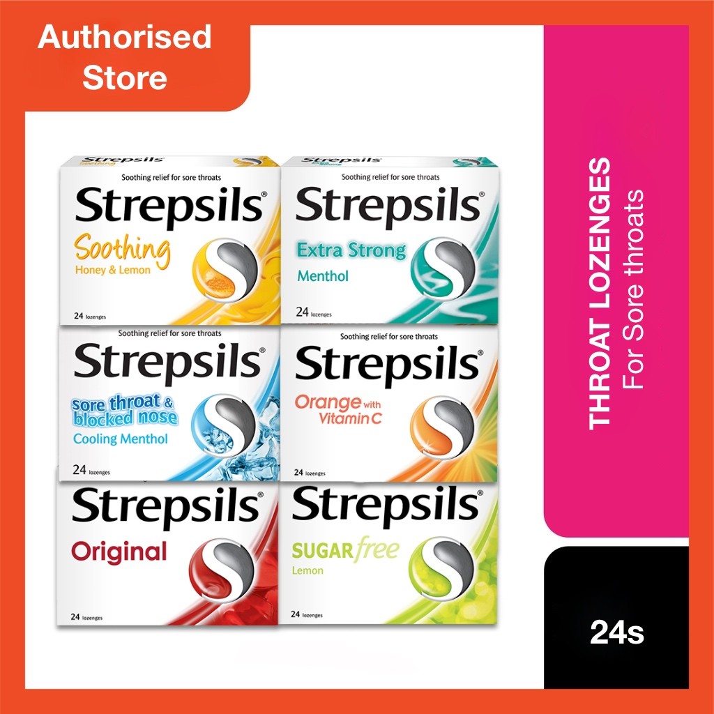 Strepsils Sore Throat Lozenges 24s – Original / Cool / Extra Strong ...