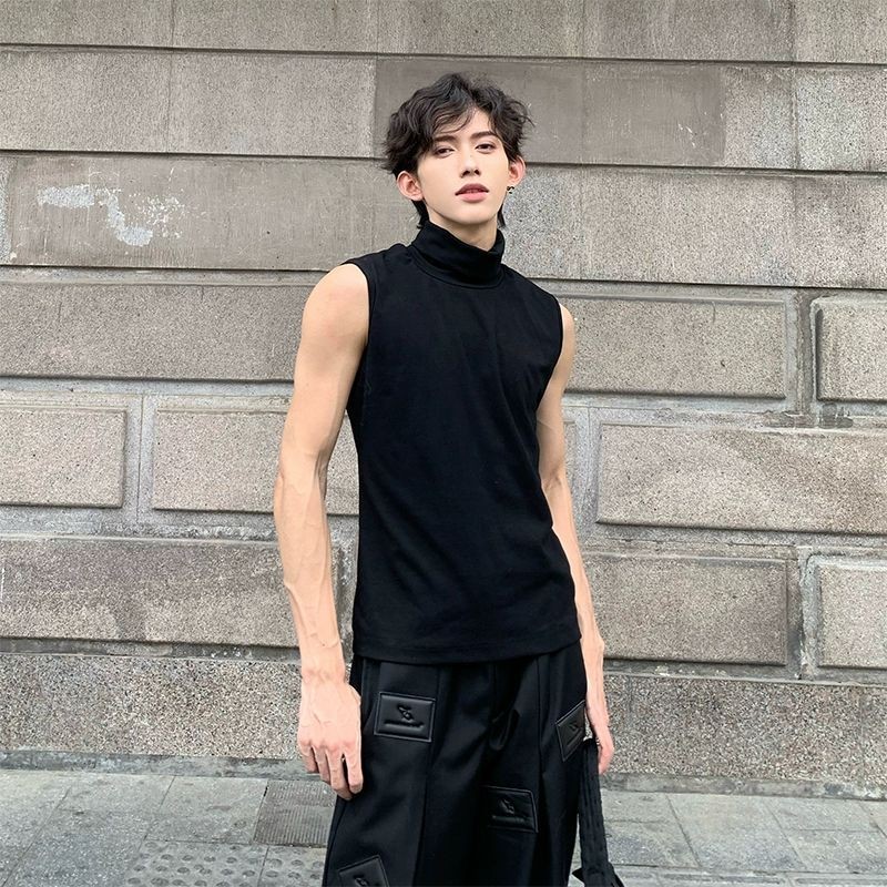 Cleanfit High-Neck Sleeveless Vest Men's Slim-Fit High-Feeling ...