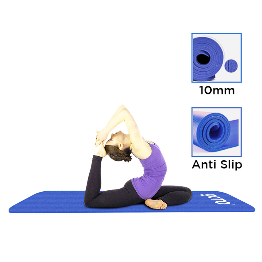 (Promo Terbatas) Goto NBR Yoga Mat Matras Alas Anti Slip Tebal Gym Senam 10mm - Gambar 4