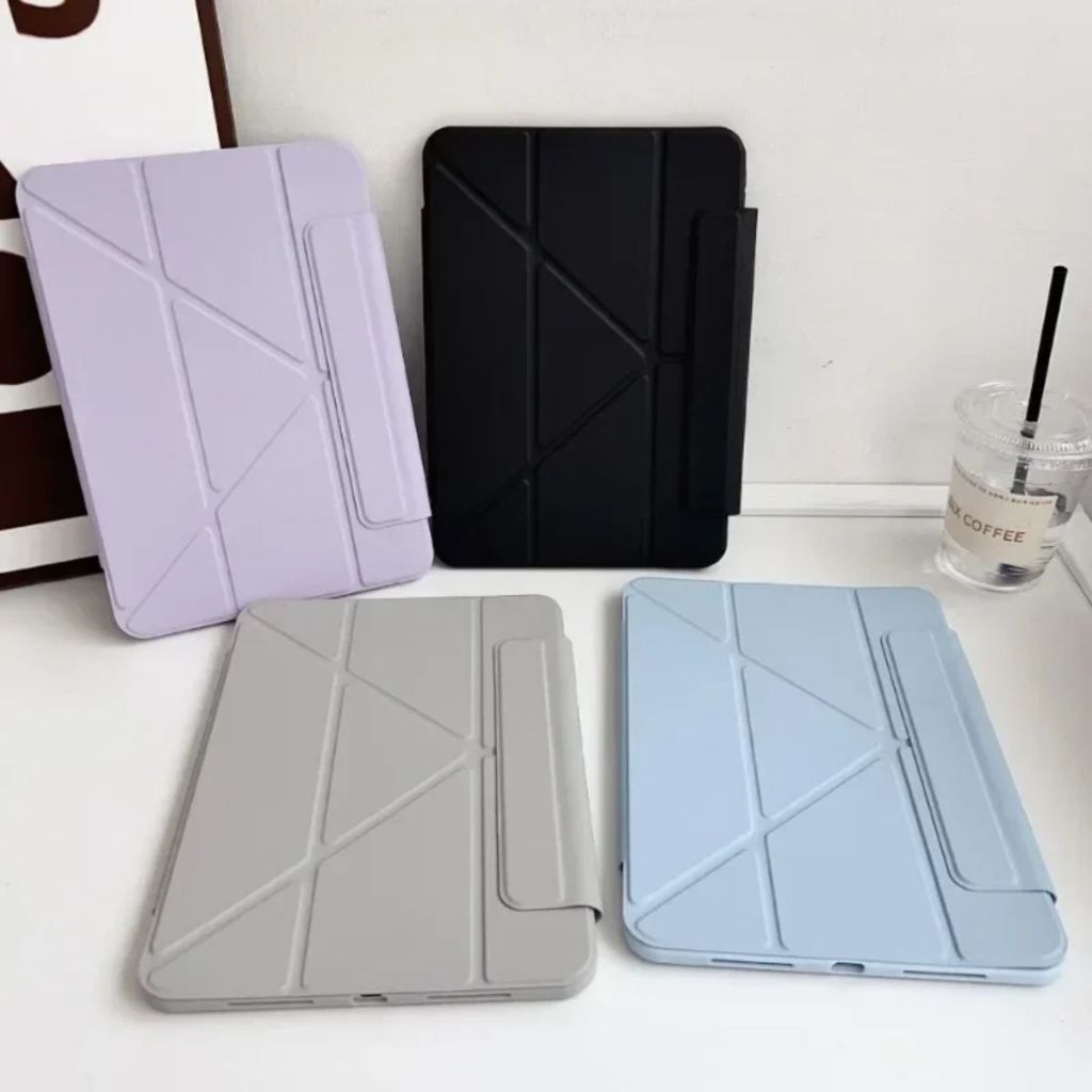 Case Stylish Magnetic Smart iPad GEN 10/11 GEN 7/8/9 MINI 6/7 8.7" PRO 11 20/22 AIR 4/5/6 10.9" Yfold Stand Multifungsi - Gambar 4