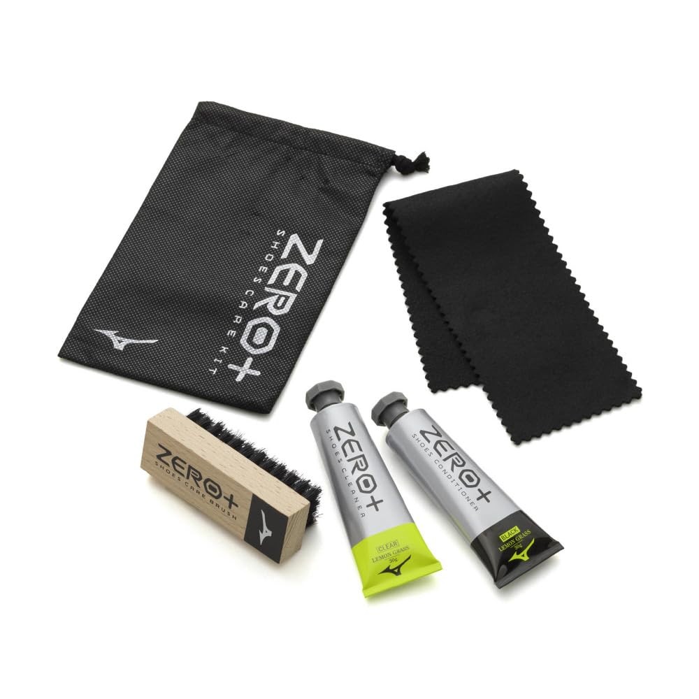 MIZUNO ZERO+ Shoe Care Kit | Black/Clear × Unscented/Lemongrass