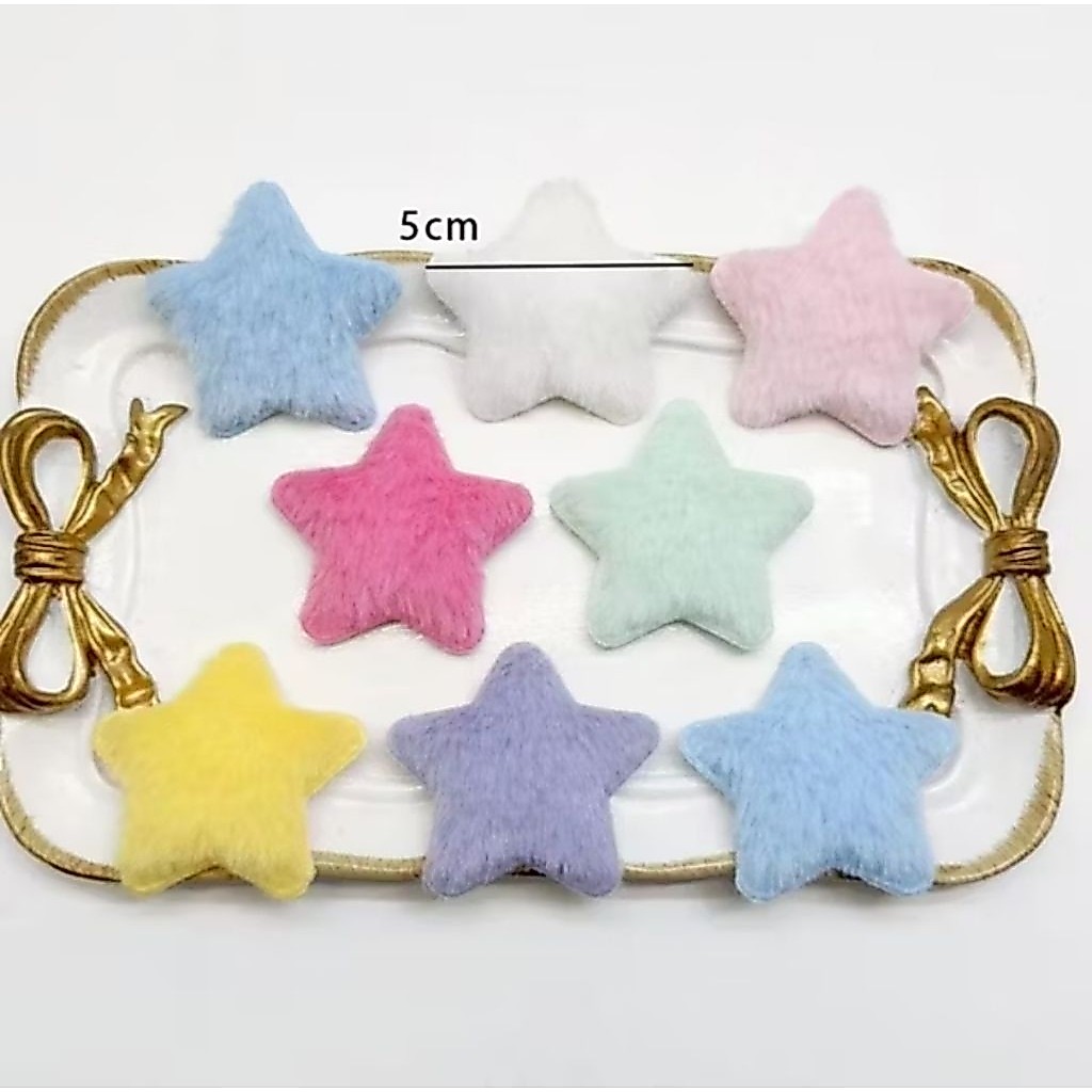 1PCS Jepit Rambut Wanita Korea Motif Bintang Bulu Lembut Aksesoris Jepitan Hair Pin Lucu A001 - Gambar 4