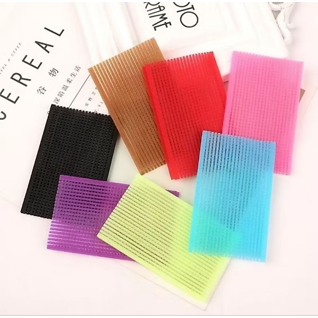 1PCS Penahan Poni Rambut Velcro Tempel Aksesoris Make Up Koyo Perekat Tempelan Hair Warna Polos A099 - Gambar 2