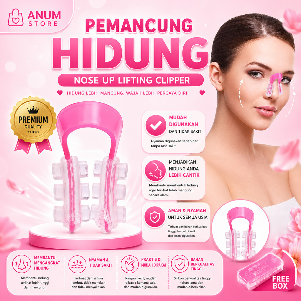 1PCS Alat Pemancung Hidung Alami Karet Silicone Nose Up Clipper Perawatan Kecantikan Wanita Bentuk Mancung Bahan Silikon A257