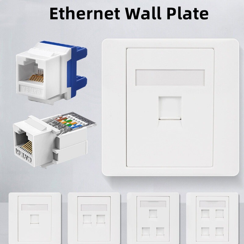 86 Type RJ45 Cat6 Socket Network Panel RJ45 Jack Keystone Pc Wall Face ...