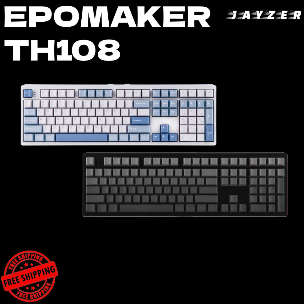EPOMAKER TH108 Clavier Mécanique Pleine Taille, Clavier
