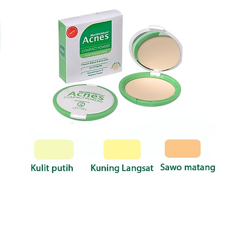 Acnes Compact Powder Absorb Sebum & Acne Care / Merah Jingga Official - Gambar 3