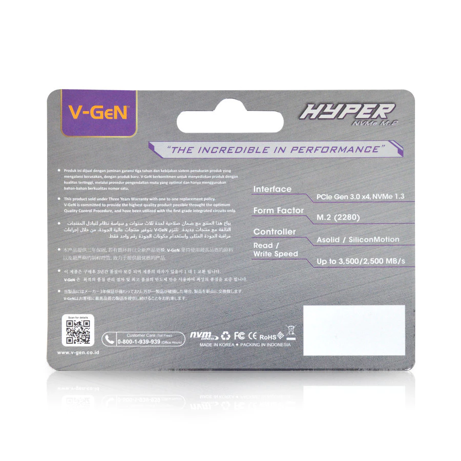 V-GEN HYPER Ssd M.2 NVme 128GB/256GB/512GB/ITB - Gambar 4