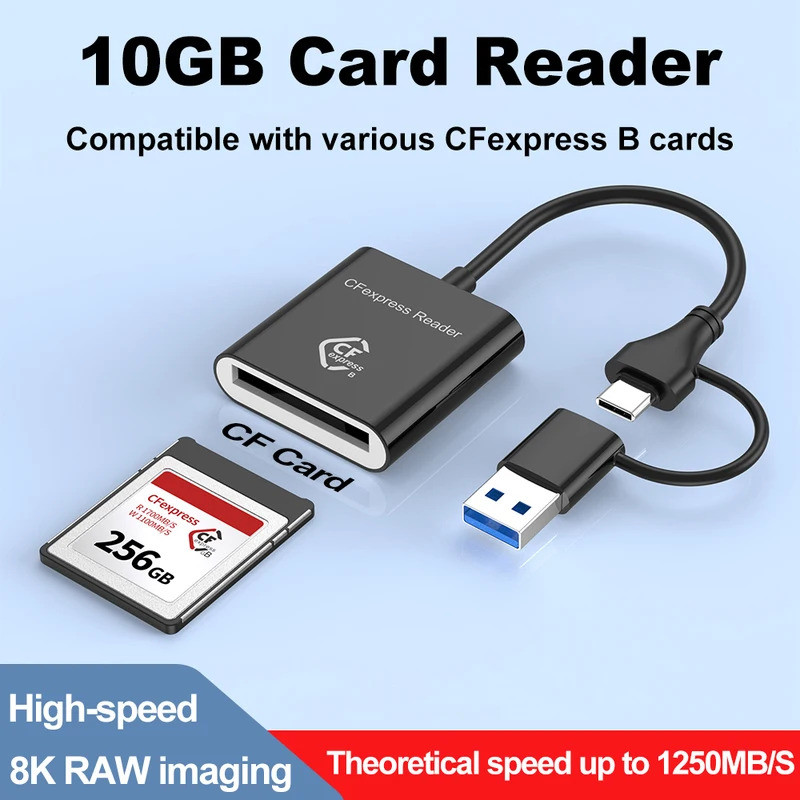 10Gbps CFexpress Type B Card Reader Writer USB3.2 Gen2 USB-C CFe Card ...