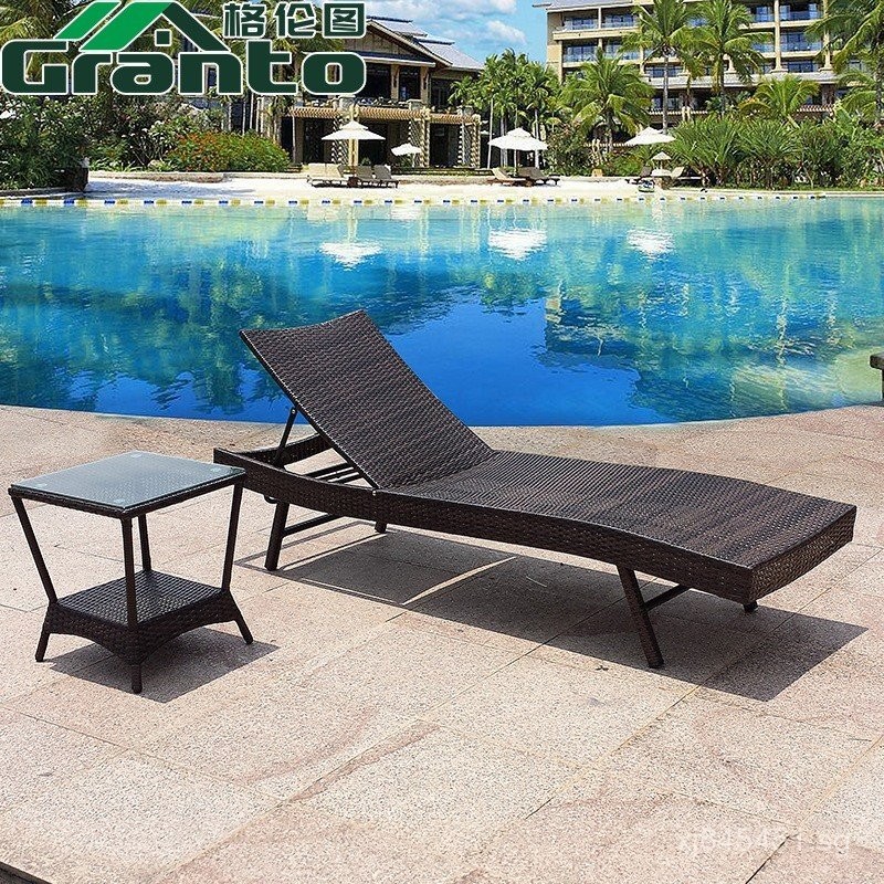 Outdoor Hot Spring Nap Courtyard Swimming Pool Lounger Outdoor Lounger ...