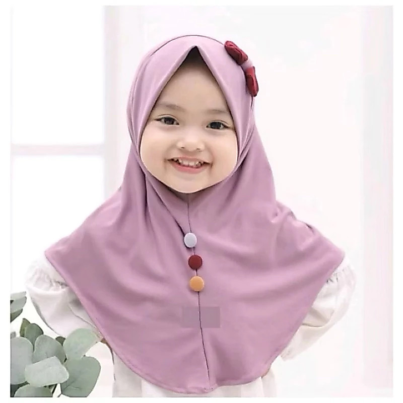 (DISA Kids) Bergo Malay Anak Kupu Jersey Premium 0-3 Tahun
