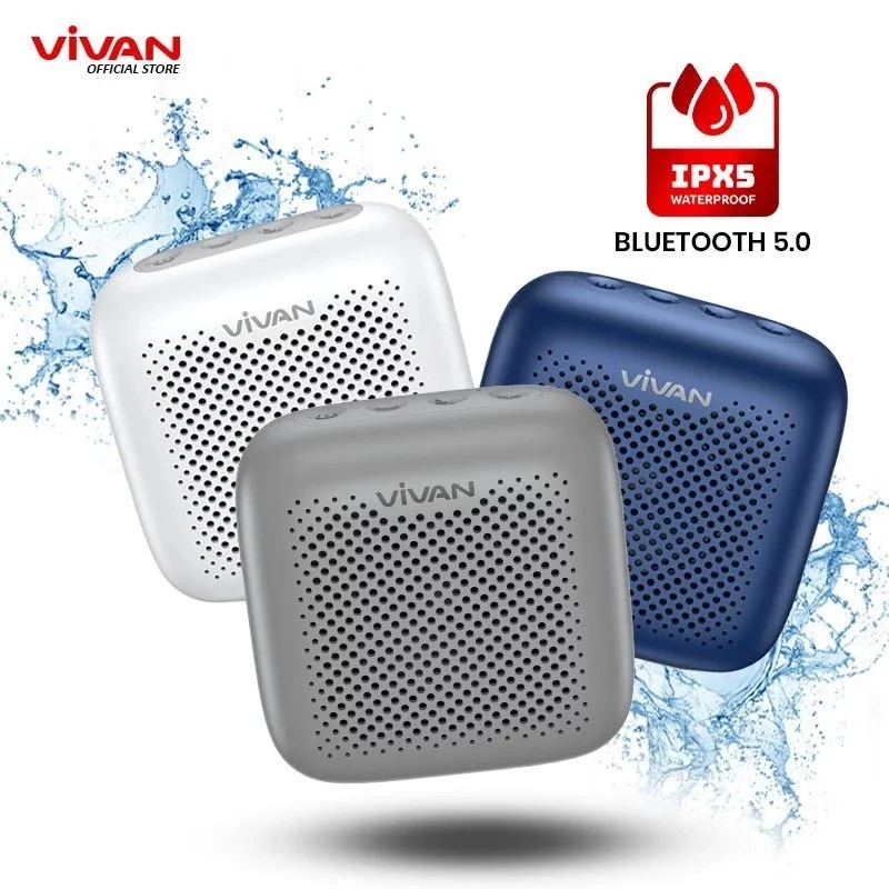 VIVAN VS1 Speaker Bluetooth 5.3 Outdoor Waterproof Support SD Card