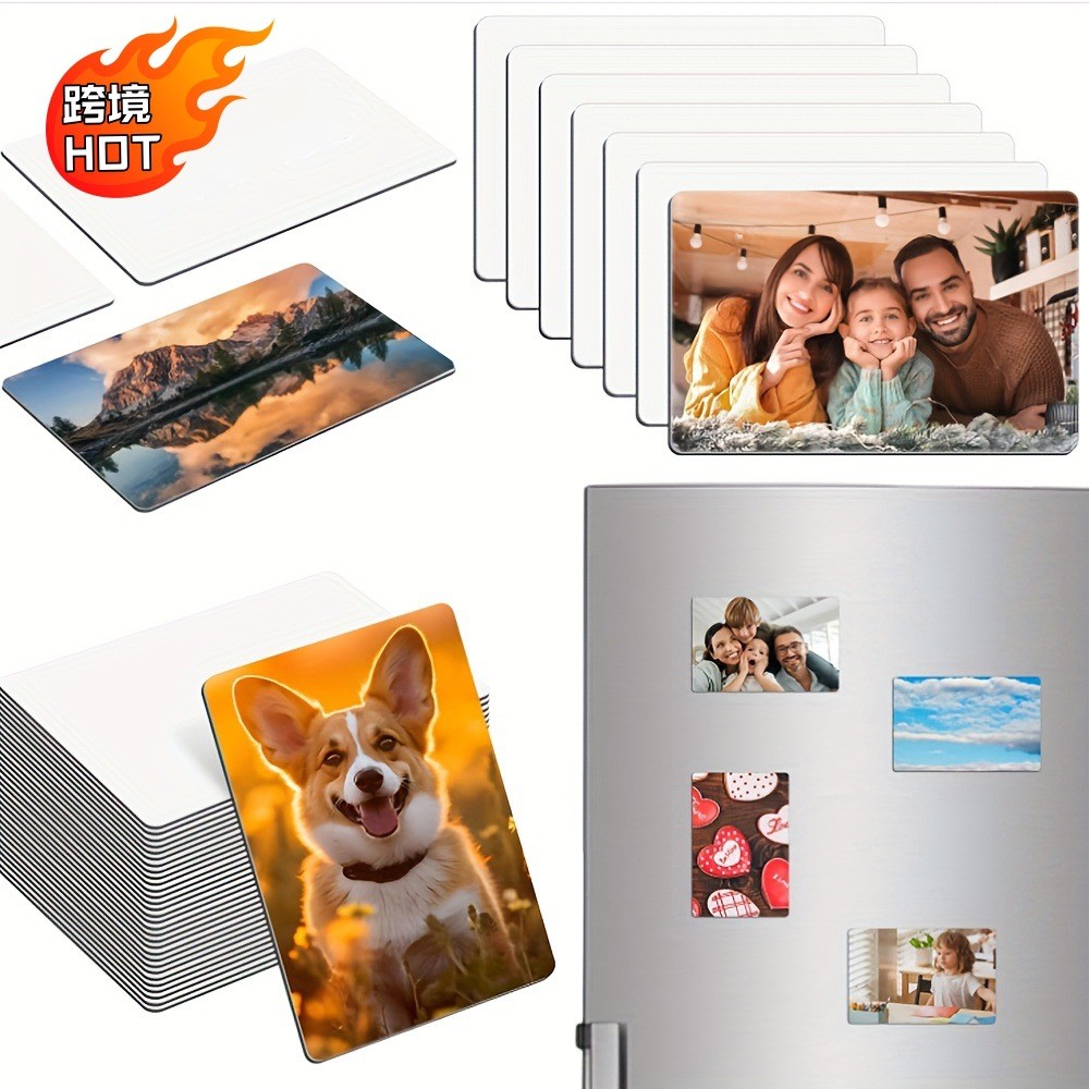 Hot-selling Refrigerator Stickers Blank Sublimation Creative Fixed diy ...