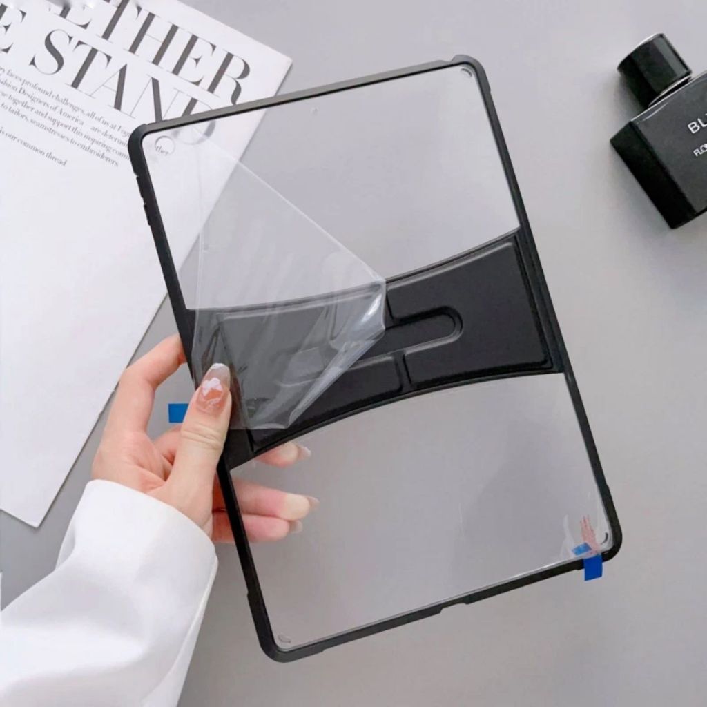 Holder Case Acrylic  For iPad 10.5/10.2 GEN 5/6 9,7 iPad MINI 4/5 Slim Clear Beatle Standing Shockproof - Gambar 3