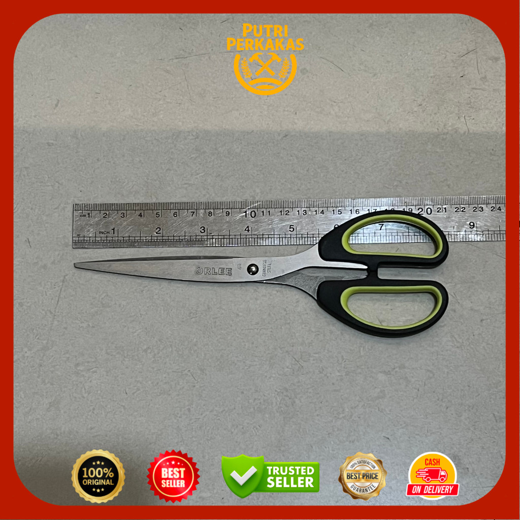 Gunting Besar 22 cm ORLEE / Gunting Ukuran Besar Peralatan Sekolah / Gunting Jumbo / Gunting Kantor - Gambar 4