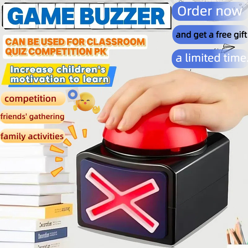 Game Answer Buzzer Alarm Button With Sound Light Trivia Quiz Got Talent ...