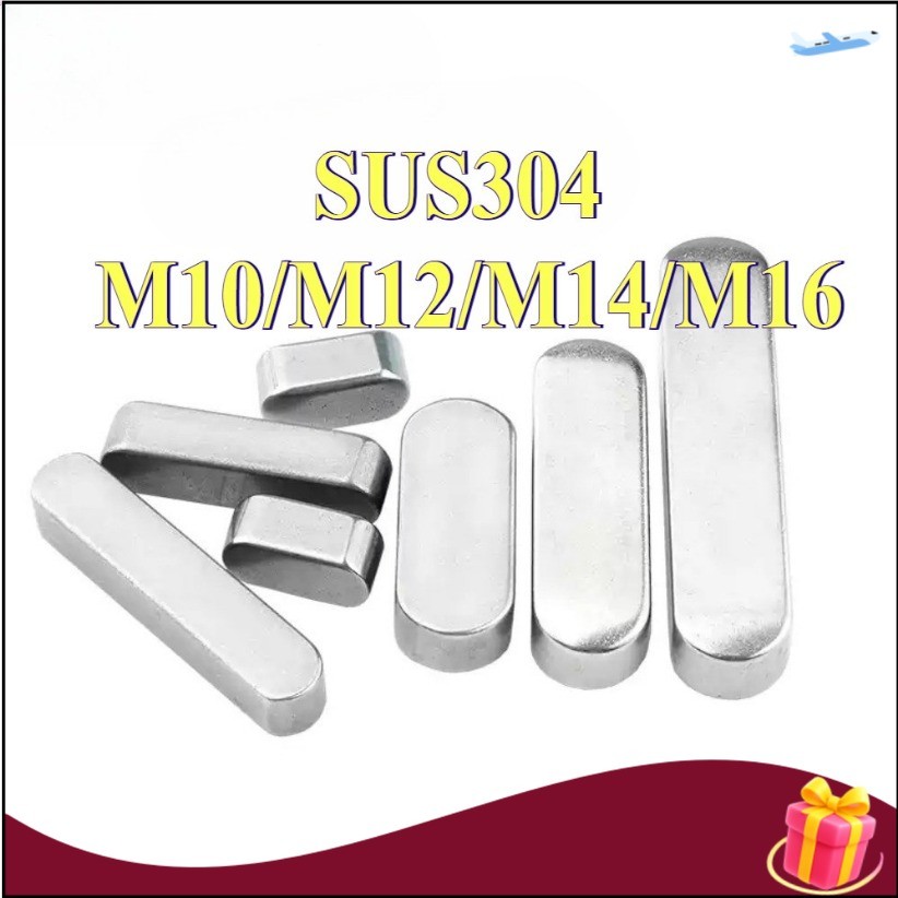 304 stainless steel flat key pin, rounded corner A type square key pin ...