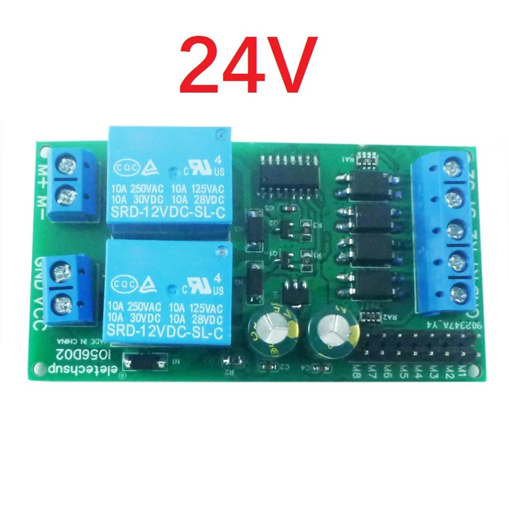 Time Delay Relay Module 24V 12V Motor Forward/Reverse Control Board 2 ...