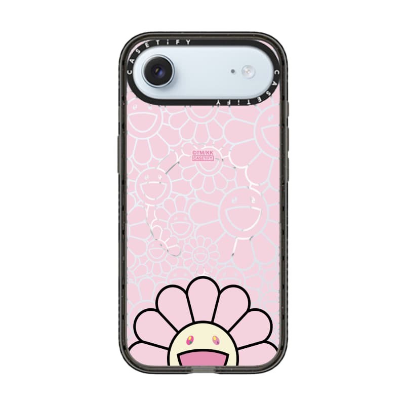 TAKASHI MURAKAMI x CASECASE: FLOWERS BLOOM SMILE (PINK) Black Edge