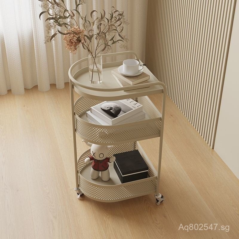 Small Trolley Bedside Balcony Living Room Mobile Simple Storage Rack ...