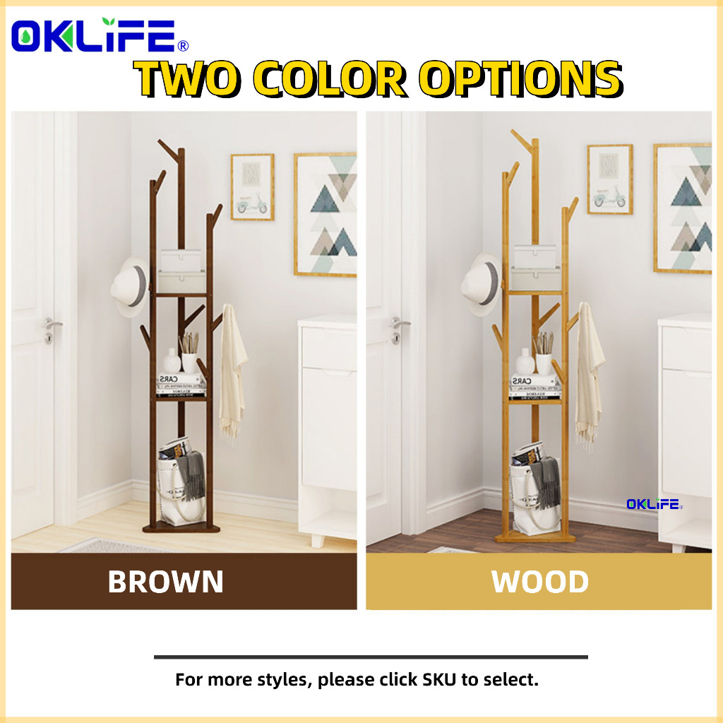 Solid Wood Freestanding Clothes Stand Bedroom Garment Rack Moisture Proof For HDB Condo Home Storage view 6