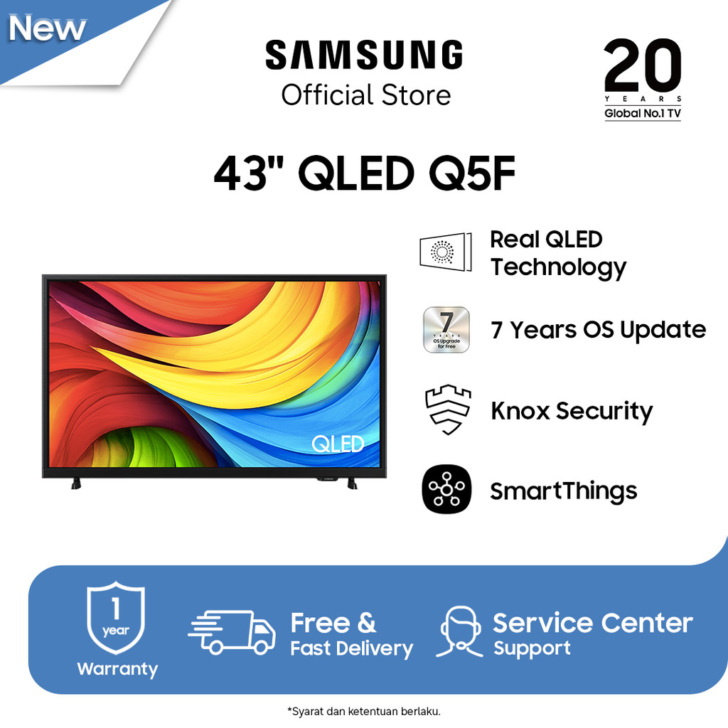Samsung 43" QLED Q5F Smart TV / QA43Q5FAAKXXD