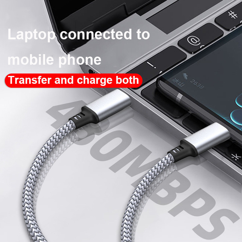 1M 1.5M 2M 60W Type C To Type C Cable PD Fast Charger USB C Long Data ...