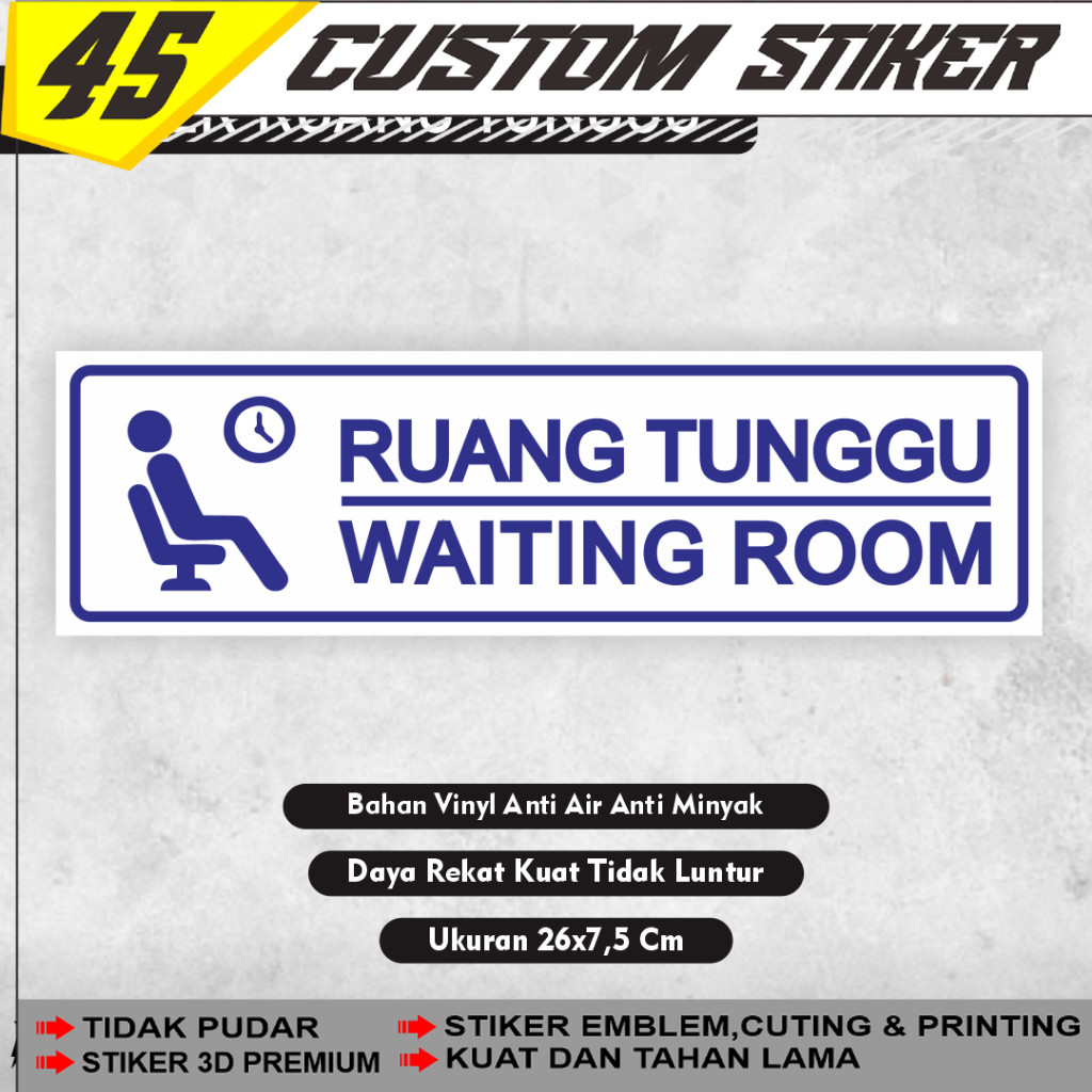 Waiting Room Sign Sticker Waiting Room Sticker/ Waiting Room Sticker ...