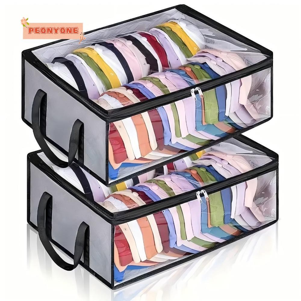 PEONYTWO Baseball Cap Storage Box, Can Hold 40 Hats Multifunctional Hat ...
