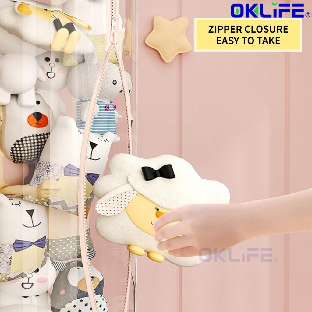 Multi-Layer Transparent Plush Toy Storage Cylinder view 4