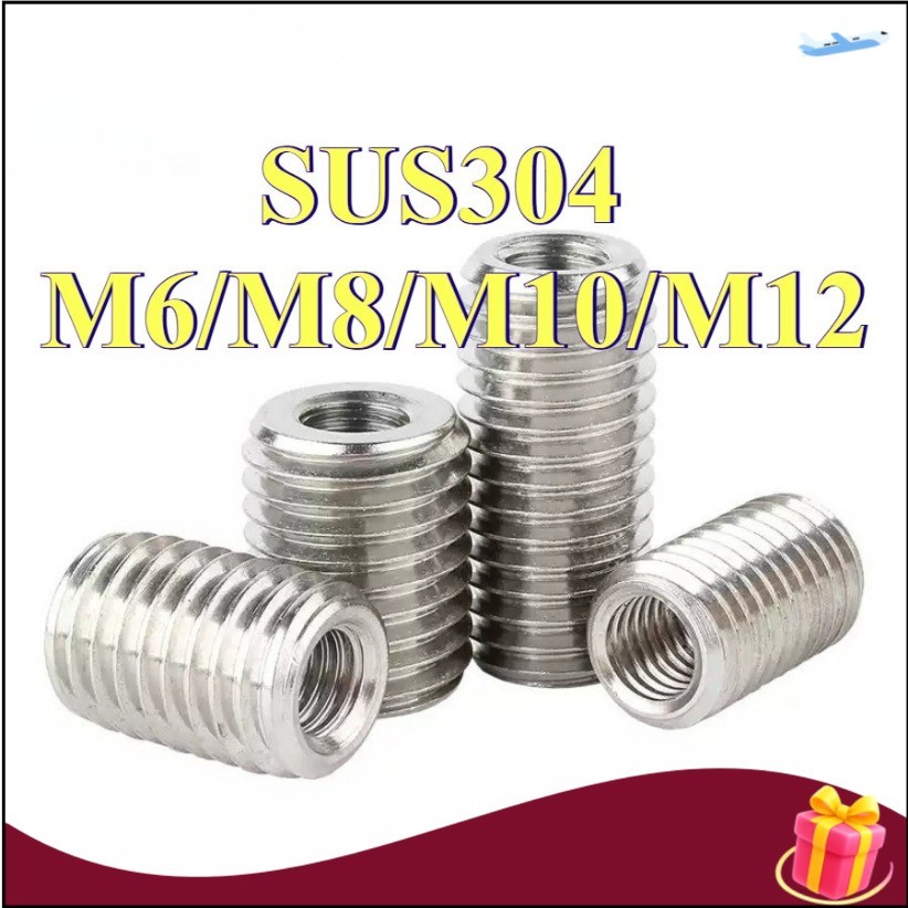 Inlay nut 304 stainless steel inner and outer teeth nut, thread ...