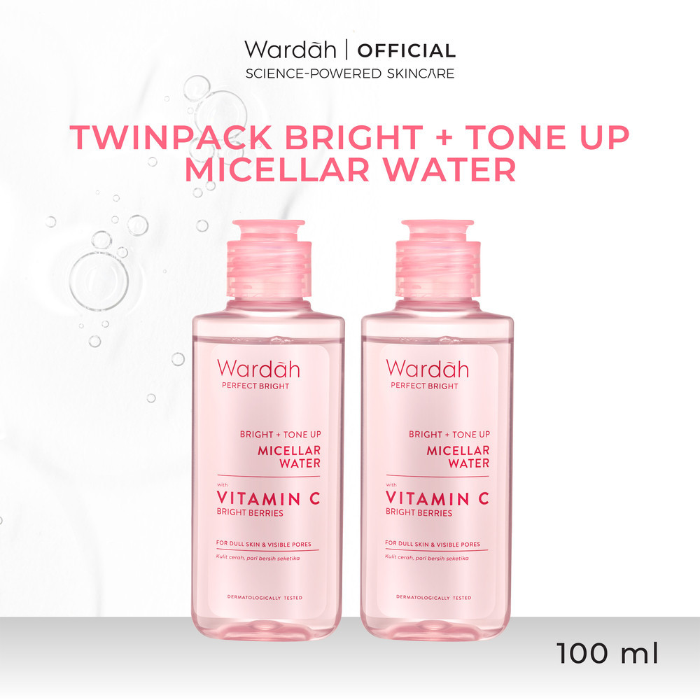 [Wardah Member Exclusive] WARDAH TWINPACK Micellar Water 100ml All Series Perfect Bright Calm and Soothe Nature Daily Acnederm Lightening Oil Infused Pembersih Wajah Make Up Remover Waterproof Tanpa Bilas - Skincare - Gambar 2