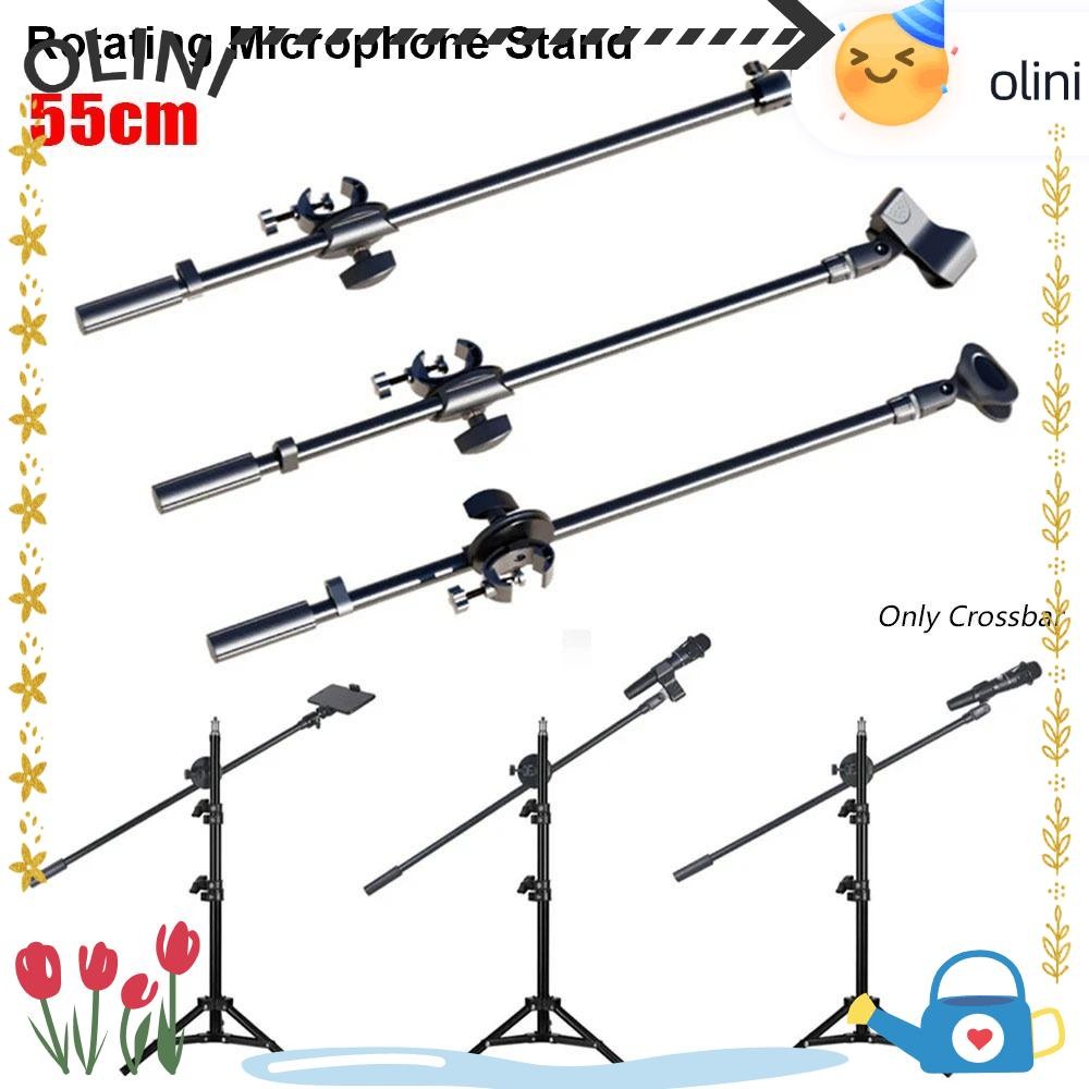 OLINI 1Pcs Rotating Microphone Stand, Crossbar Arms Designed 3/8 Thread ...
