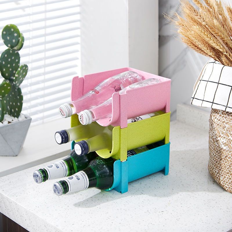 Refrigerator Beverage Storage Rack Stackable Beer Cans Organizer Rack ...