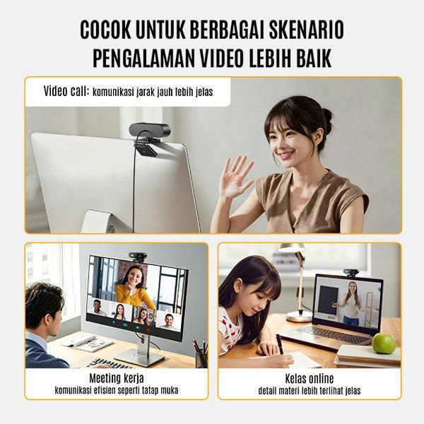 GAMEN GWC100 / GWC-100 Webcam HD 1080P Kualitas Gambar Jernih dengan Mikrofon - Gambar 4