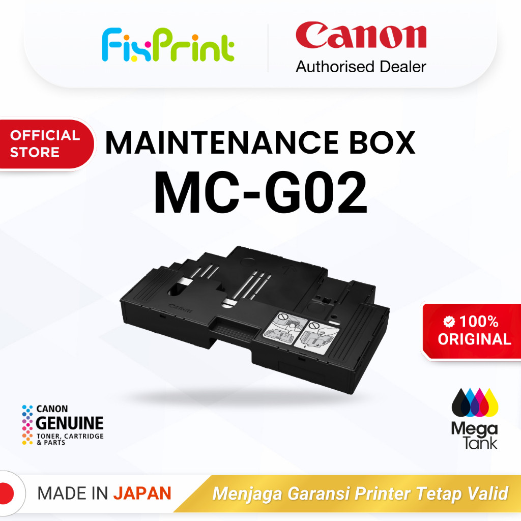 100% ORIGINAL Maintenance Box Canon MC G02 - Printer G1020 G2020 G3020 G570 G670