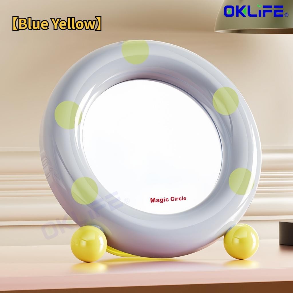 Vanity Mirror Adjustable Bracket Dopamine Cosmetic Mirror Round Vertical Desktop Makeup Mirror view 10