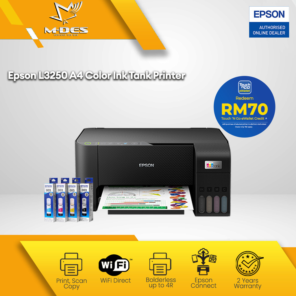 Epson Eco Tank L3250 L3256 All In One Wireless A4 Ink Tank Color ...