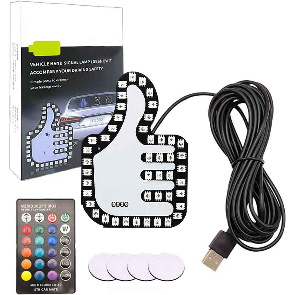 Car Finger Light With Remote, Remote Control Light, LED Sign Hand Road ...