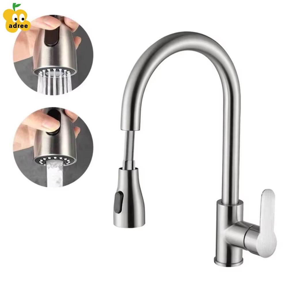 ADREE Kitchen Sink Tap, Splash-proof Pull Out Kitchen Faucets, Durable ...