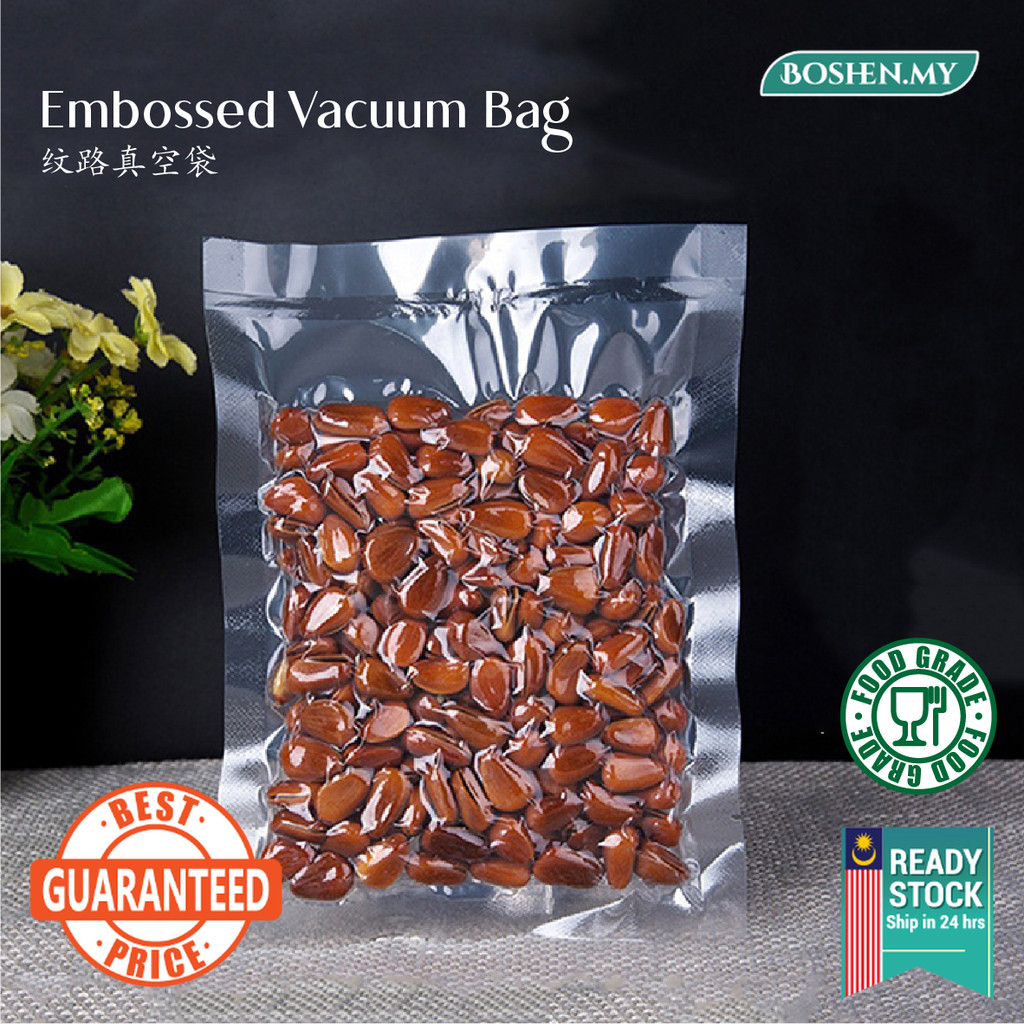 100pcs Embossed Vacuum Bag Vacuum Sealer Bag Vacuum Packaging Bag Beg ...