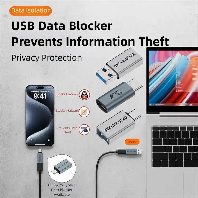 Only for Charge USB Data Blocker Protect Against Juice Jacking Refuse ...