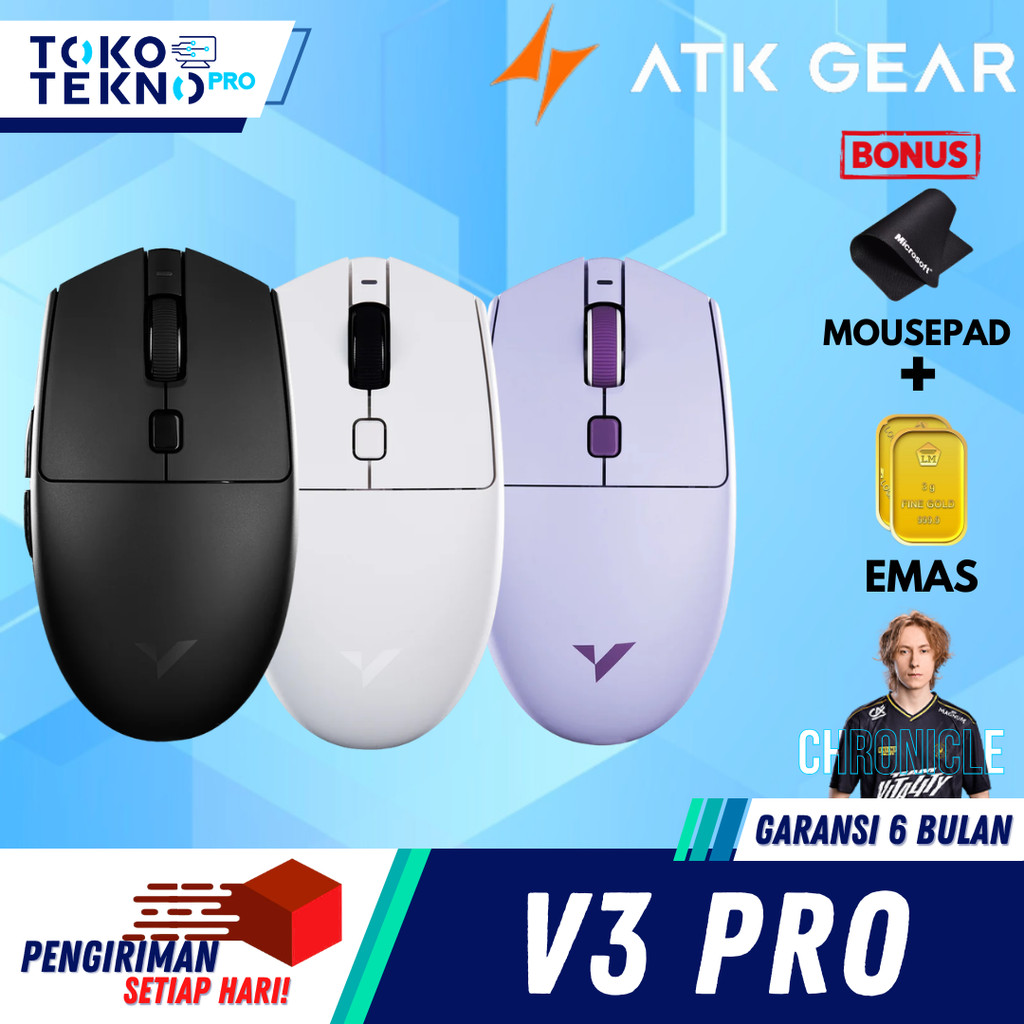 ATK VXE Dragonfly V3 / V-3 PRO Wireless Gaming Mouse PAW3395SE E-Sports Lightweight Ergonomic