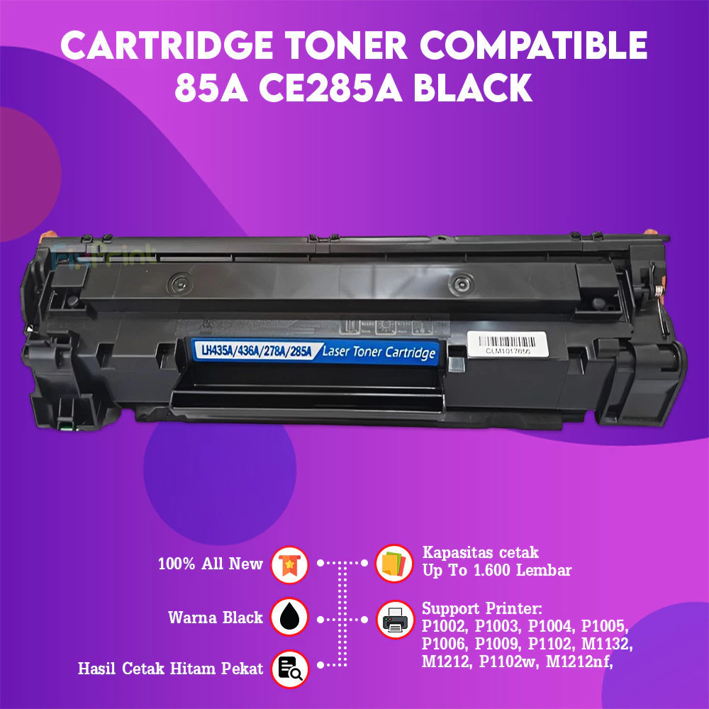 FixPrint TONER CARTRIDGE PREMIUM GRADE XANTRI CE285A 85A Serbuk 85A PRINTER LASERJET Compatible For P1102 M1132 - Gambar 3