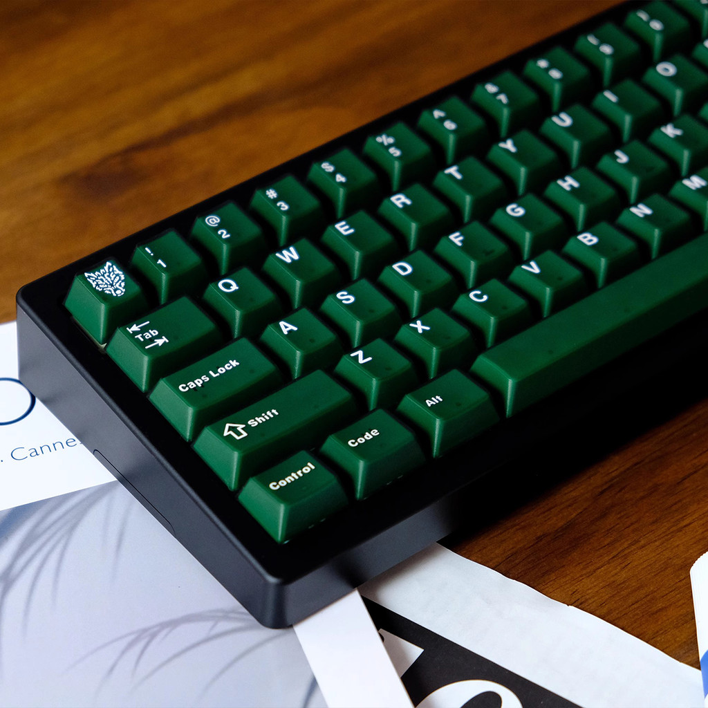 114 Keys Emerald Green Semi Transparent Keycaps Double Shot ABS Keycaps ...