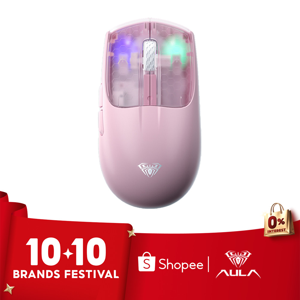 AULA SC560 Wireless Mouse E-sports Mouse Three-mode Connection Wired/2 ...