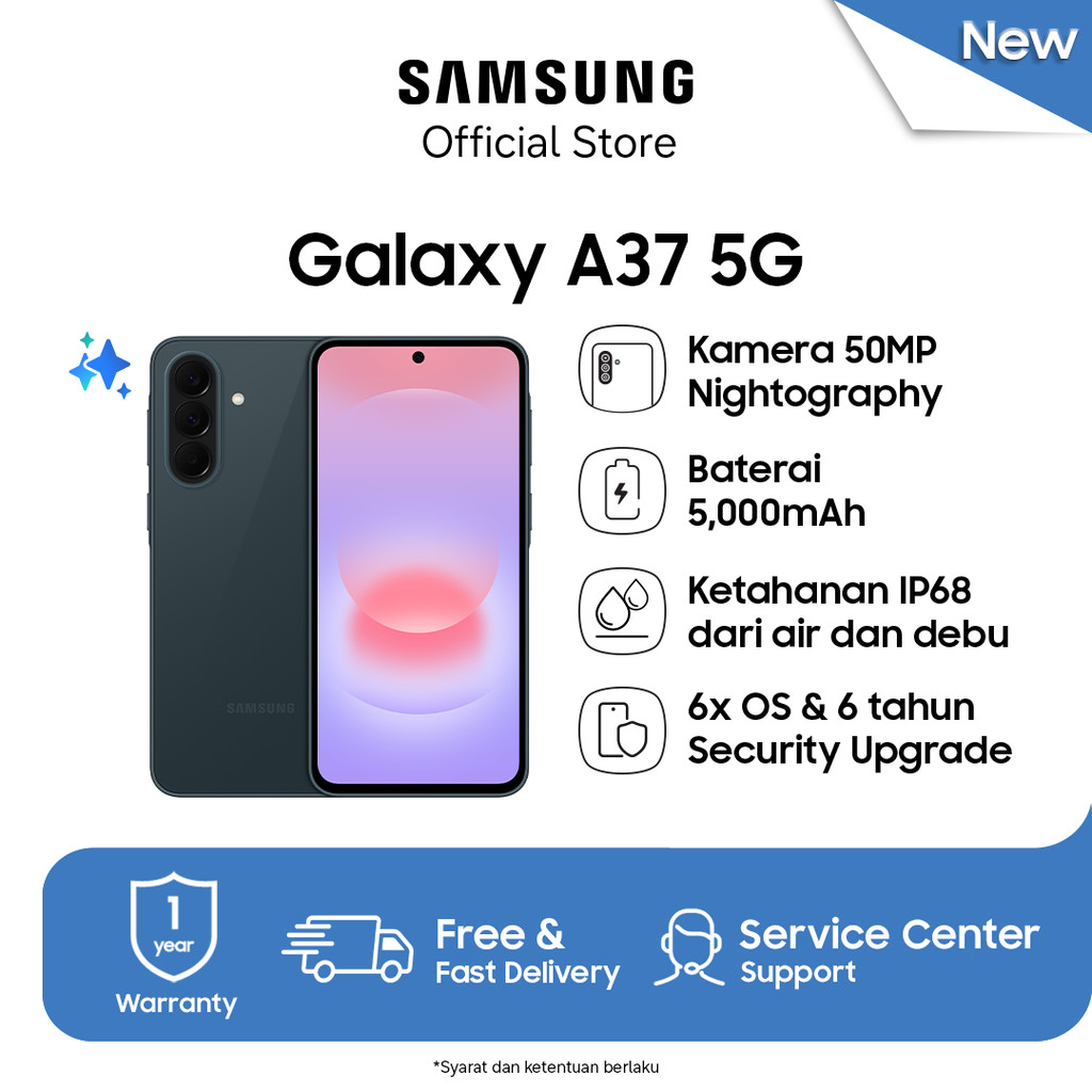 Samsung Galaxy A37 5G 8/256GB - Awesome Graygreen / Hp AI / IP68 / 5000 mAh