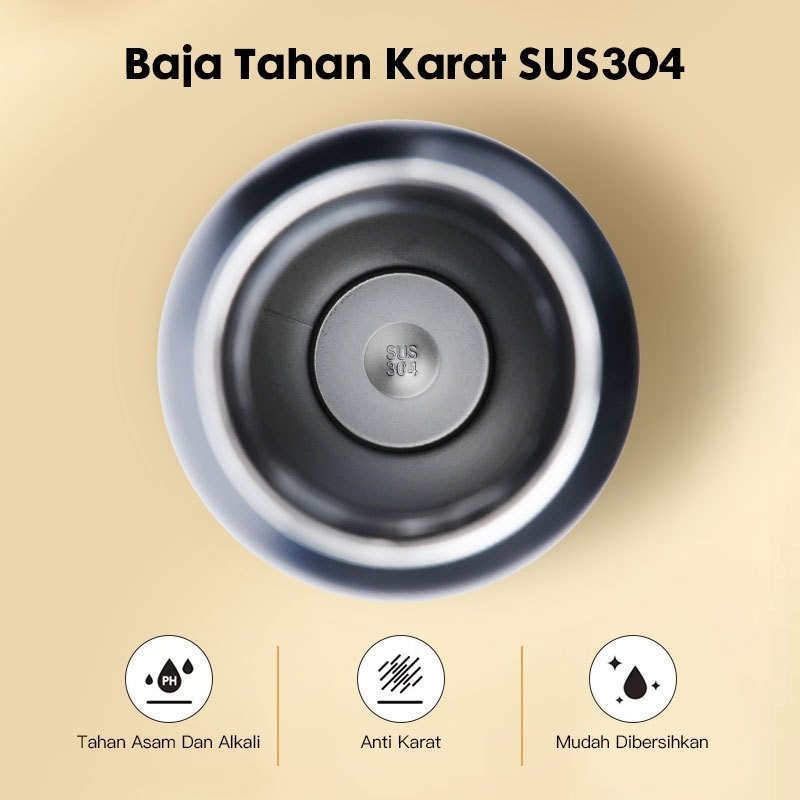 Paus Biru - Tumbler Stainless Steel 304 1000ml / Botol Minum Tahan Panas Dan Dingin Sport Botol Air / Thermos Cup Vacum / Cangkir Aluminium - Gambar 3